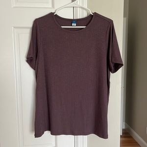 Purple ribbed t shirt